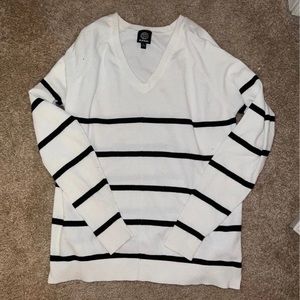 Striped long sleeve sweater